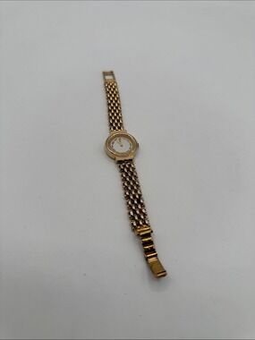 Classic Gold-Tone Women's Bracelet Watch with White Dial Made in France